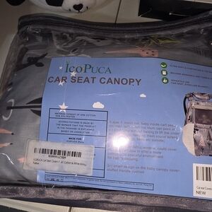 Gray Car Seat Canopy